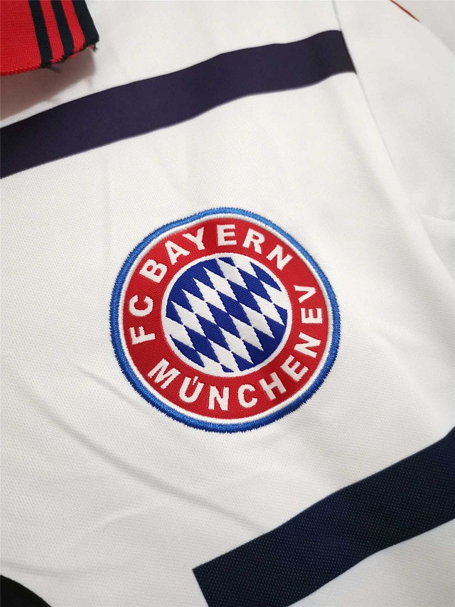 Camisa Bayern de Munique Away 1999/00 - Retrô Adidas Masculino - Branco e Vermelho