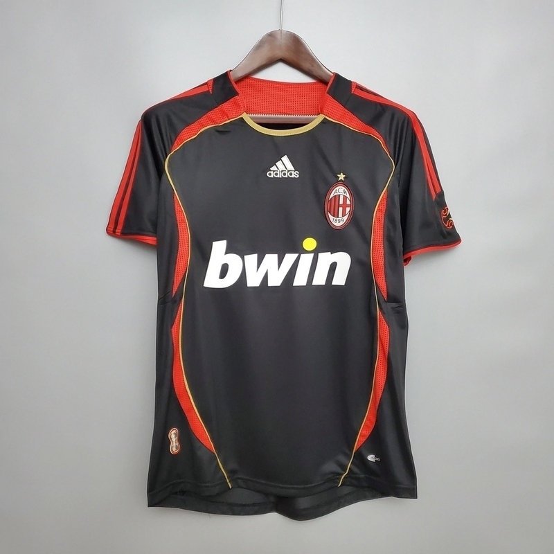 Camisa AC Milan Third 2006/07 - Retrô Adidas Masculino - Preto