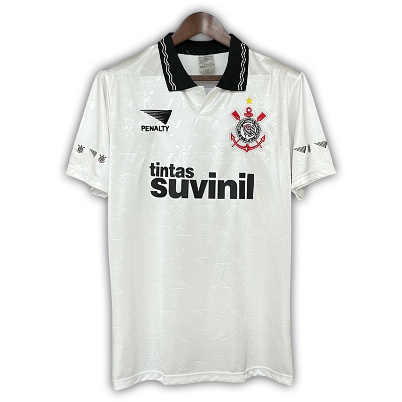 Camisa Corinthians Home 1995/96 - Retrô Masculino - Branco