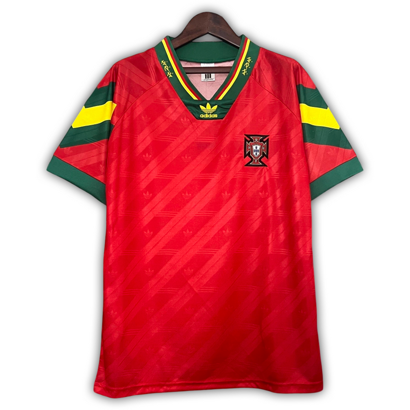 Camisa Portugal Home 1992 - Retrô Adidas Masculino - Vermelho
