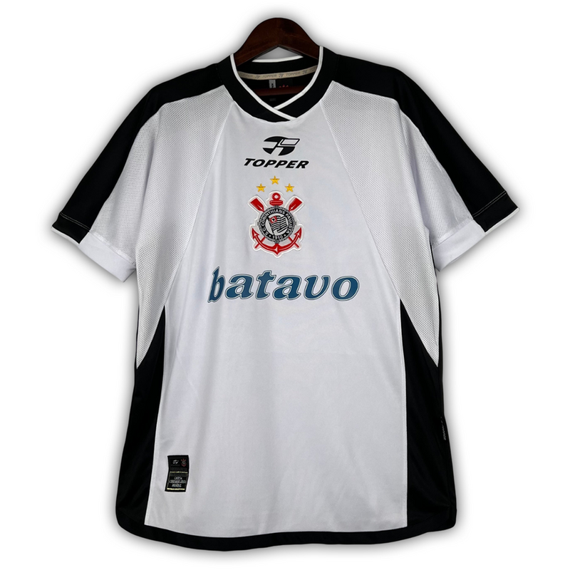 Camisa Corinthians Home Mundial 2000/01 - Retrô Topper Masculino - Branco