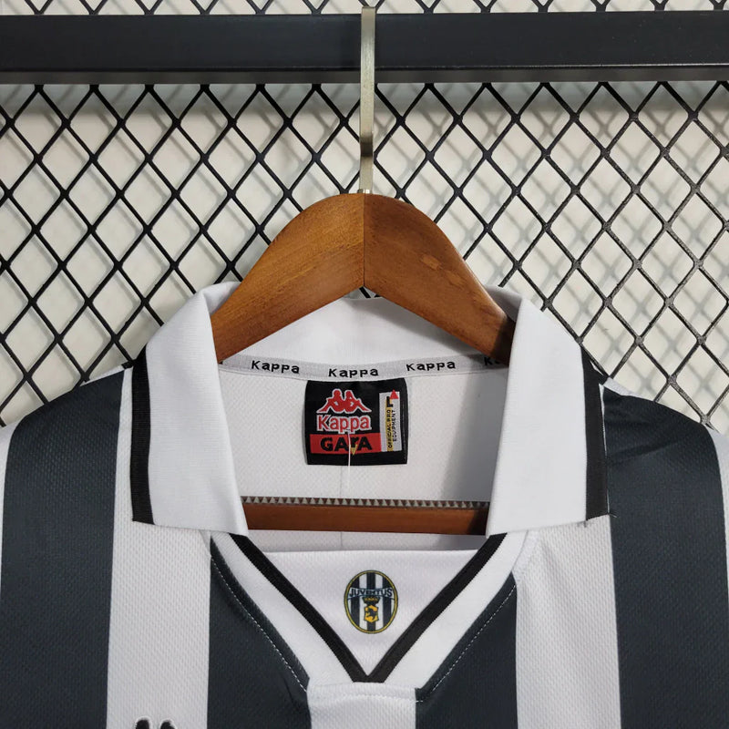 Camisa Juventus Home 1996/97 - Retrô Kappa Masculino - Preto e Branco