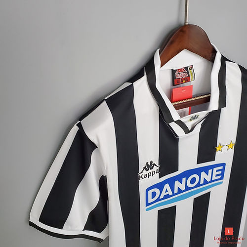 Camisa Juventus Home 1994/95 - Retrô Kappa Masculino - Preto e Branco
