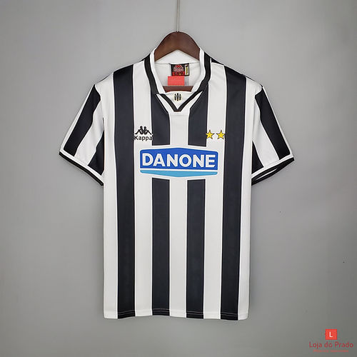 Camisa Juventus Home 1994/95 - Retrô Kappa Masculino - Preto e Branco