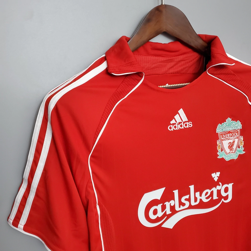 Camisa Liverpool Home 2006/07 - Retrô Adidas Masculino - Vermelho