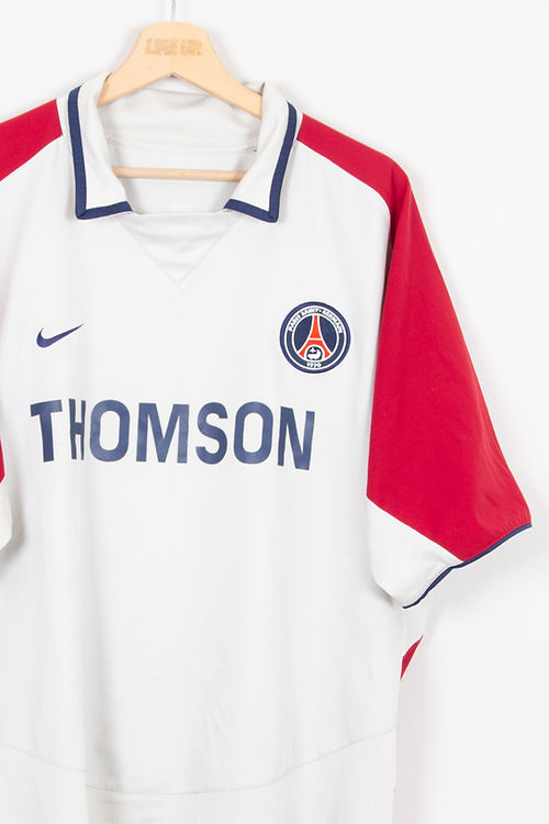 Camisa PSG Away 2003/04 - Retrô Nike Masculino - Branco e vermelho