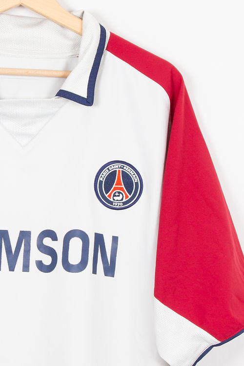 Camisa PSG Away 2003/04 - Retrô Nike Masculino - Branco e vermelho