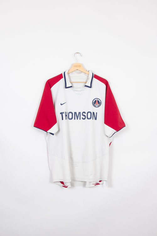 Camisa PSG Away 2003/04 - Retrô Nike Masculino - Branco e vermelho