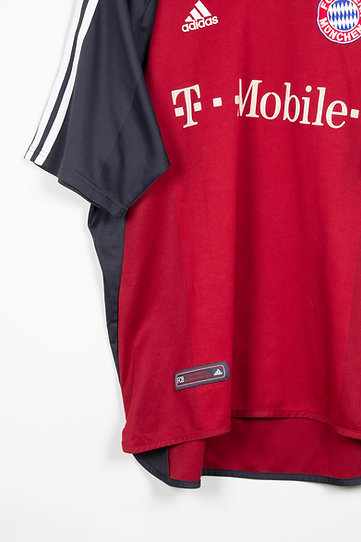 Camisa Bayern de Munique Home 2002/03 - Retrô Adidas Masculino - Vermelho e Azul