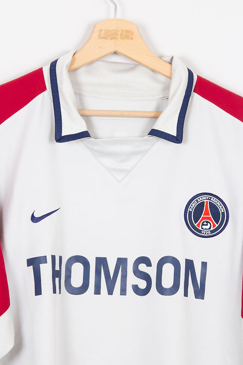 Camisa PSG Away 2003/04 - Retrô Nike Masculino - Branco e vermelho