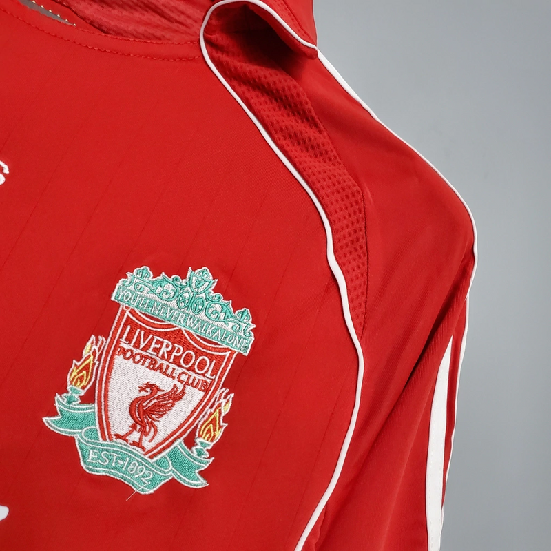 Camisa Liverpool Home 2006/07 - Retrô Adidas Masculino - Vermelho