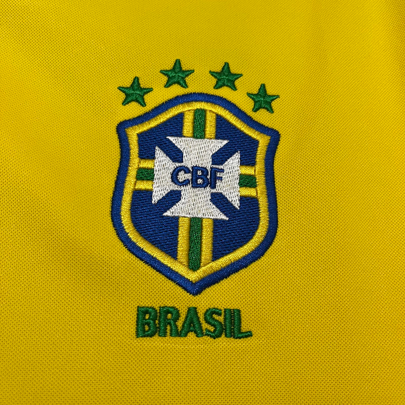 Camisa Brasil Home 1998 - Retrô Nike Masculino - Amarelo