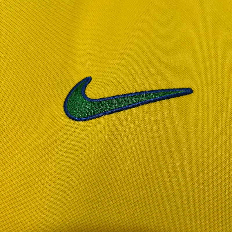Camisa Brasil Home 1998 - Retrô Nike Masculino - Amarelo
