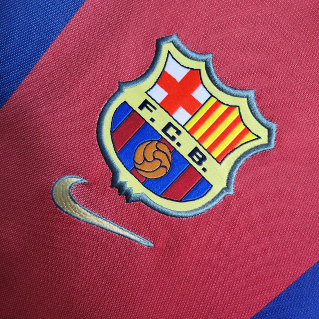 Camisa Barcelona Home 1998/99 - Retrô Nike Masculina - Azul e Vermelha