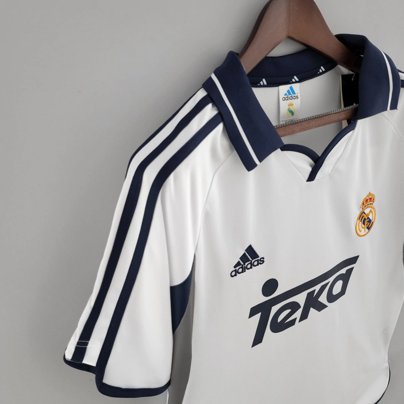 Camisa Real Madrid Home 2000/01 - Retrô Adidas Masculina - Branca