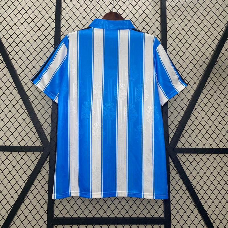 Camisa Deportivo La Coruña Home 1997/98 - Retrô Adidas Masculino - Azul