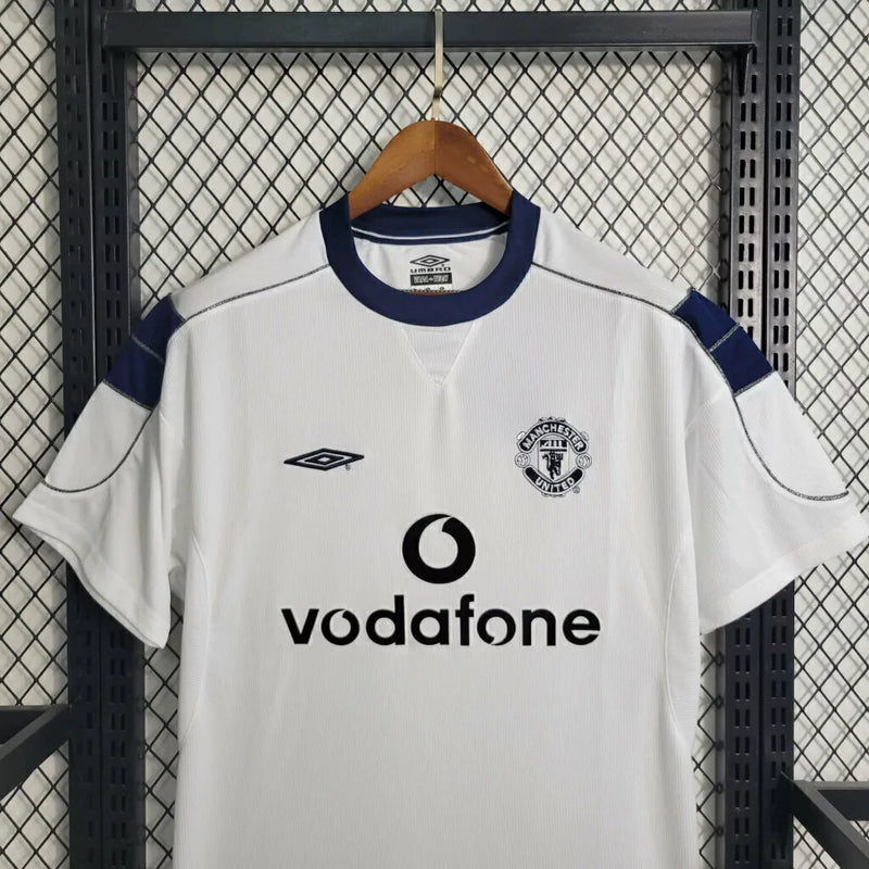 Camisa Manchester United Away 2000/01 - Retrô Umbro Masculino - Branco