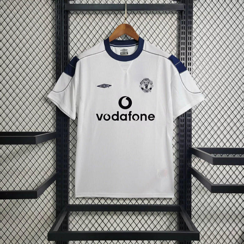 Camisa Manchester United Away 2000/01 - Retrô Umbro Masculino - Branco