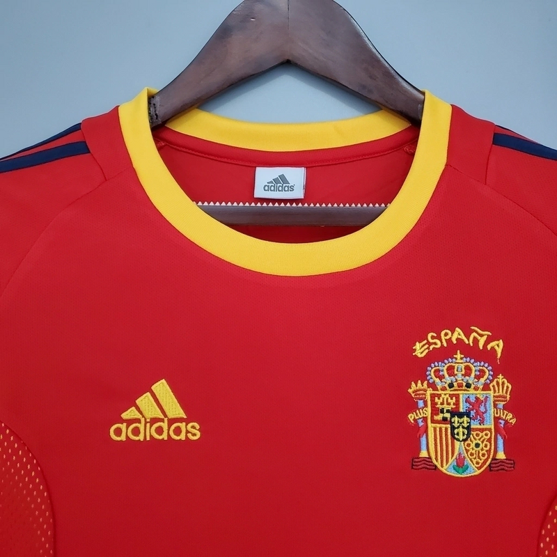 Camisa Espanha Home 2002 - Retrô Adidas Masculino - Vermelho