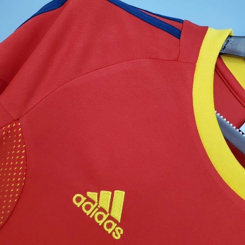 Camisa Espanha Home 2002 - Retrô Adidas Masculino - Vermelho