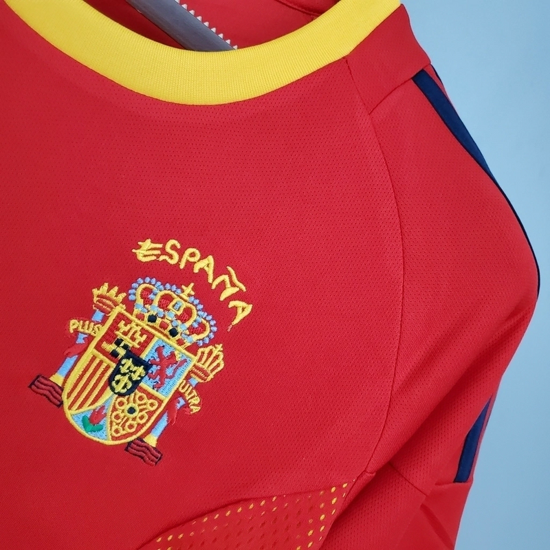 Camisa Espanha Home 2002 - Retrô Adidas Masculino - Vermelho