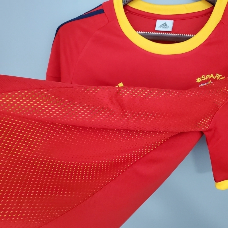 Camisa Espanha Home 2002 - Retrô Adidas Masculino - Vermelho