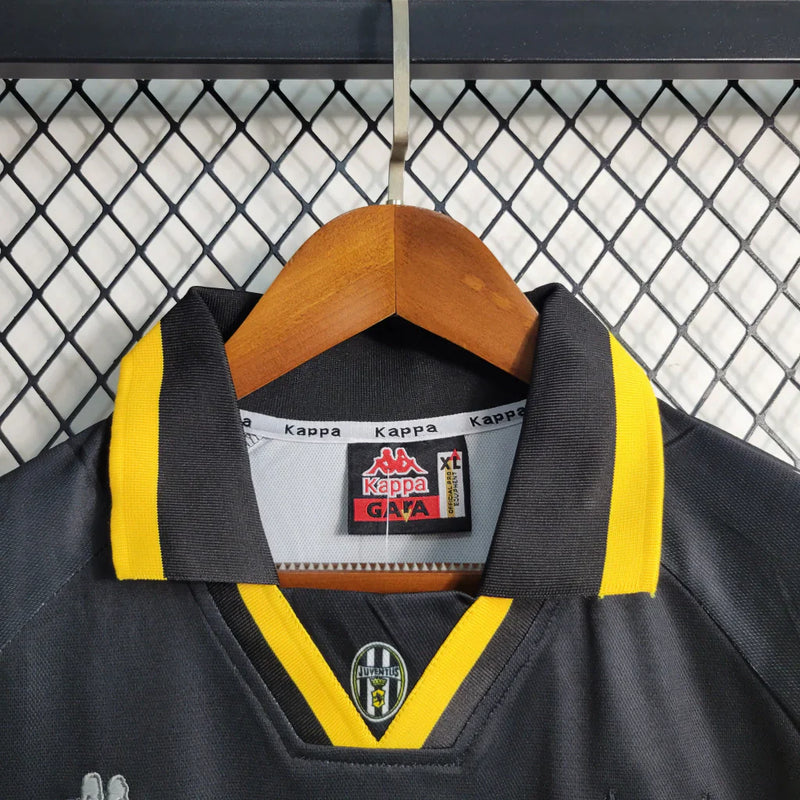 Camisa Juventus Third 1995/96 - Retrô Kappa Masculino - Preto
