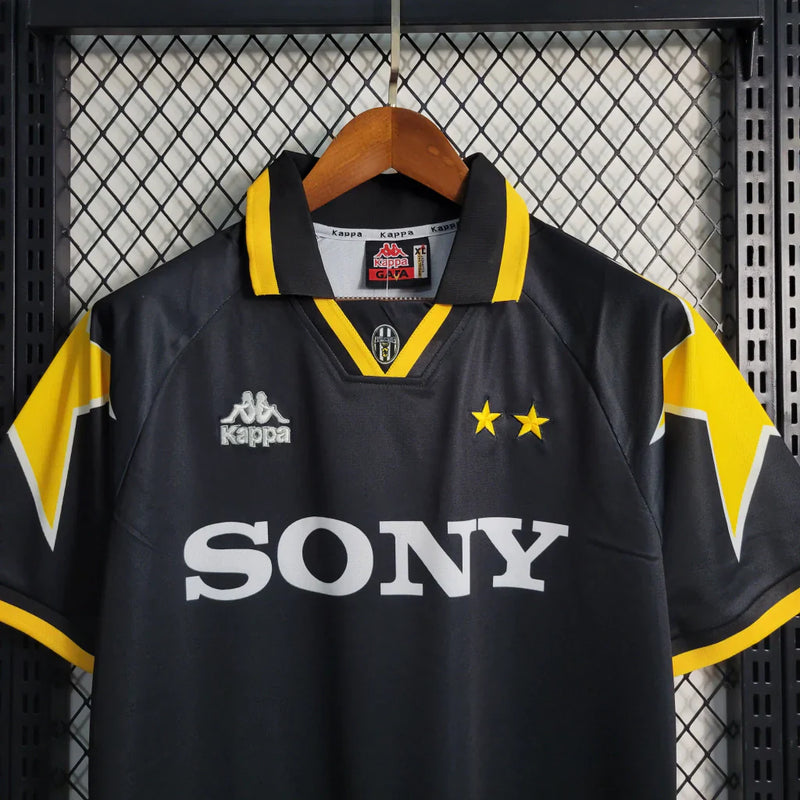 Camisa Juventus Third 1995/96 - Retrô Kappa Masculino - Preto