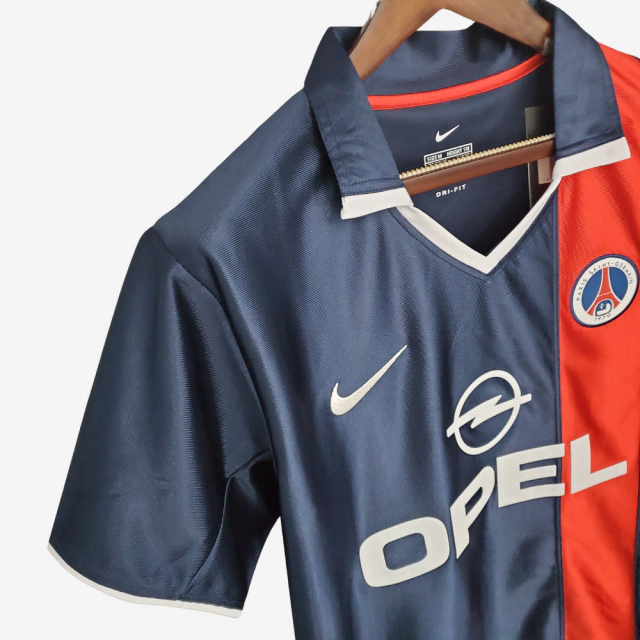 Camisa PSG Home 2001/02 - Retrô Nike Masculino - Azul e vermelho