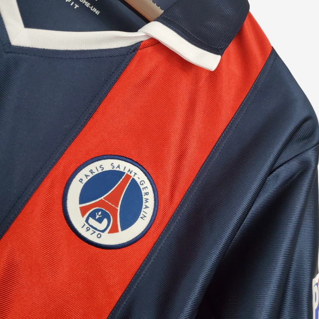 Camisa PSG Home 2001/02 - Retrô Nike Masculino - Azul e vermelho