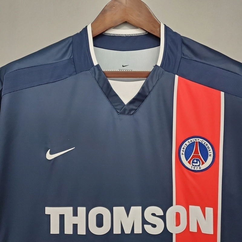 Camisa PSG Home 2002/03 - Retrô Nike Masculino - Azul e vermelho