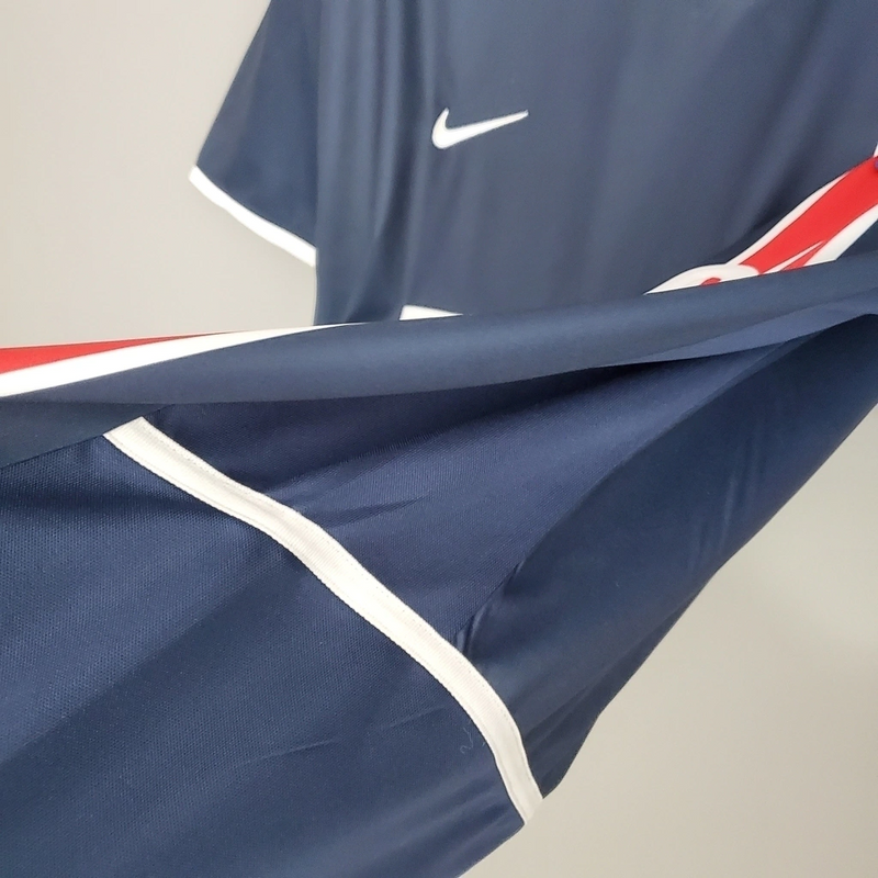 Camisa PSG Home 2002/03 - Retrô Nike Masculino - Azul e vermelho
