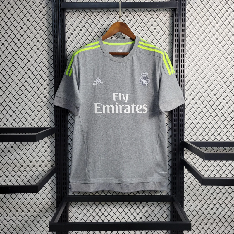 Camisa Real Madrid Away 2015/16 - Retrô Adidas Masculina - Cinza