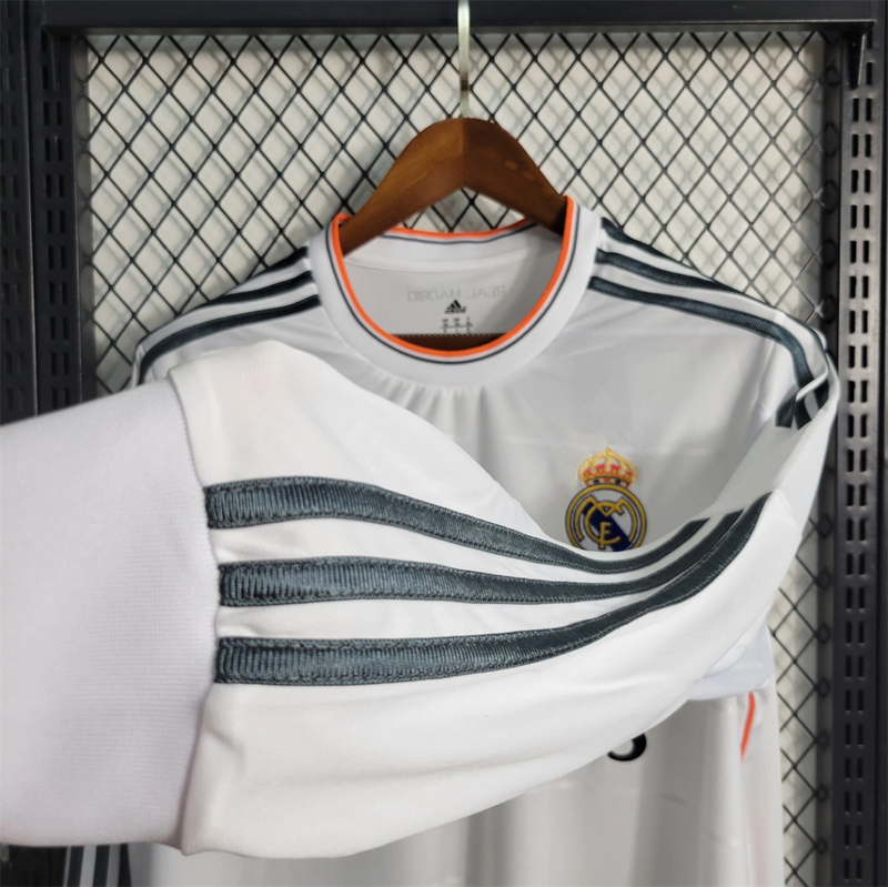Camisa Real Madrid Home 2013/14 Manga Longa - Retrô Adidas Masculina - Branca