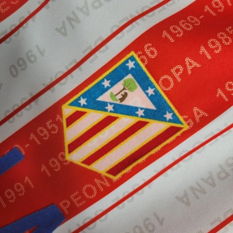 Camisa Atlético de madrid Home 1994/95 - Retrô Puma Masculino - Vermelho e branco
