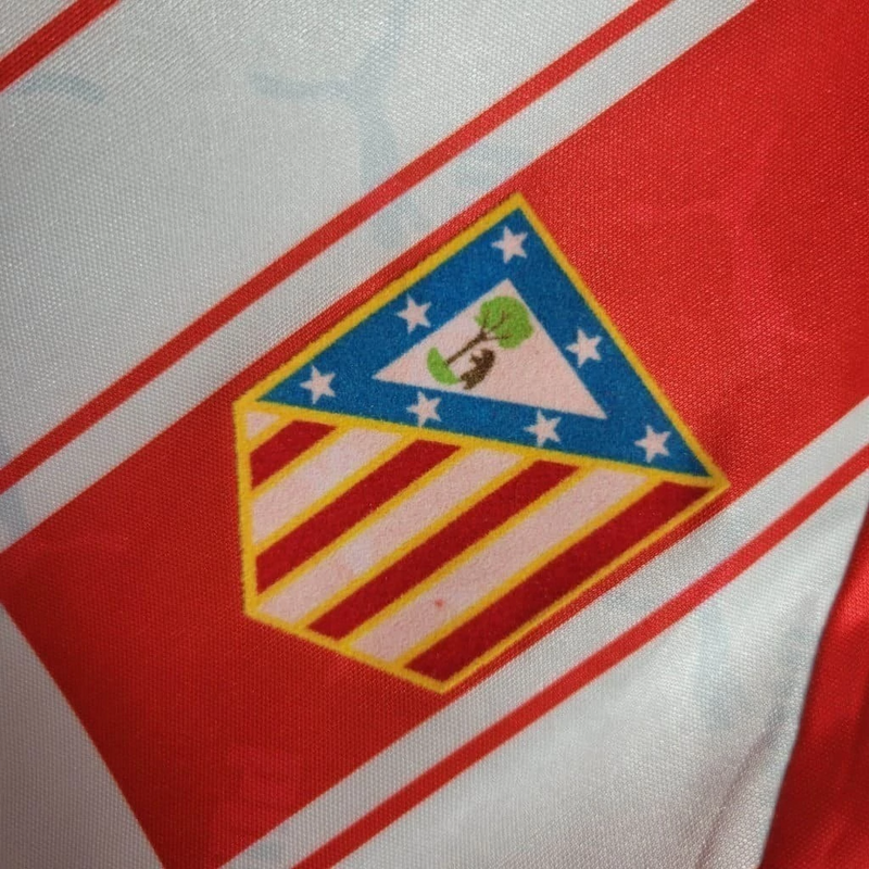 Camisa Atlético de madrid Home 1995/96 - Retrô Puma Masculino - Vermelho e branco
