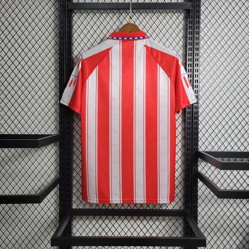 Camisa Atlético de madrid Home 1995/96 - Retrô Puma Masculino - Vermelho e branco