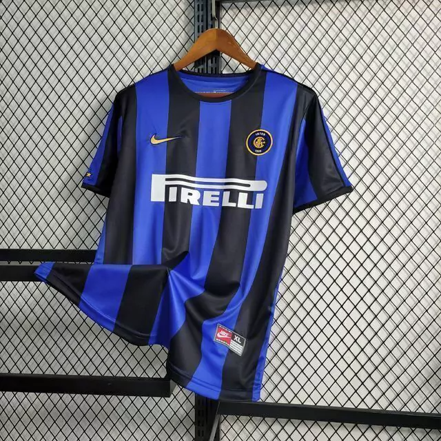 Camisa Inter de Milão Home 2006/07 - Retrô Nike Masculino - Preto e Azul
