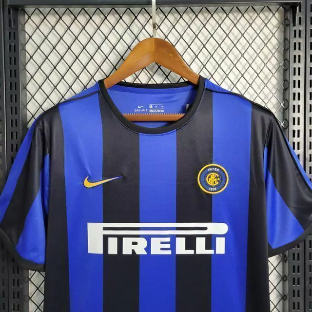 Camisa Inter de Milão Home 2006/07 - Retrô Nike Masculino - Preto e Azul