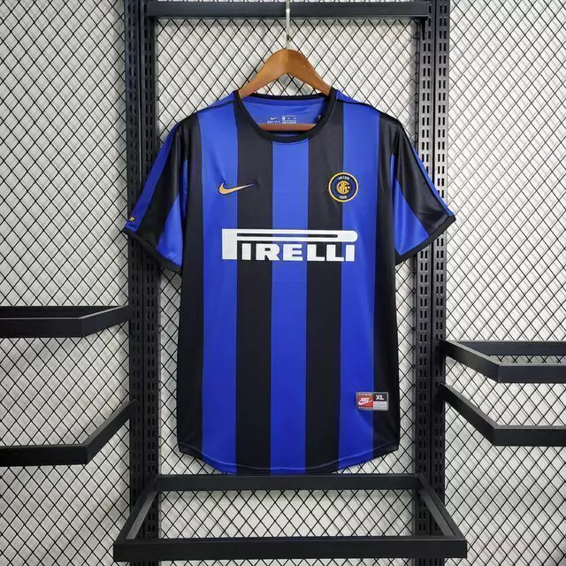Camisa Inter de Milão Home 2006/07 - Retrô Nike Masculino - Preto e Azul