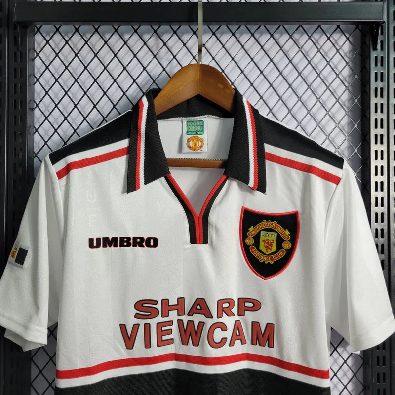 Camisa Manchester United Away 1998/99 - Retrô Umbro Masculino - Branco