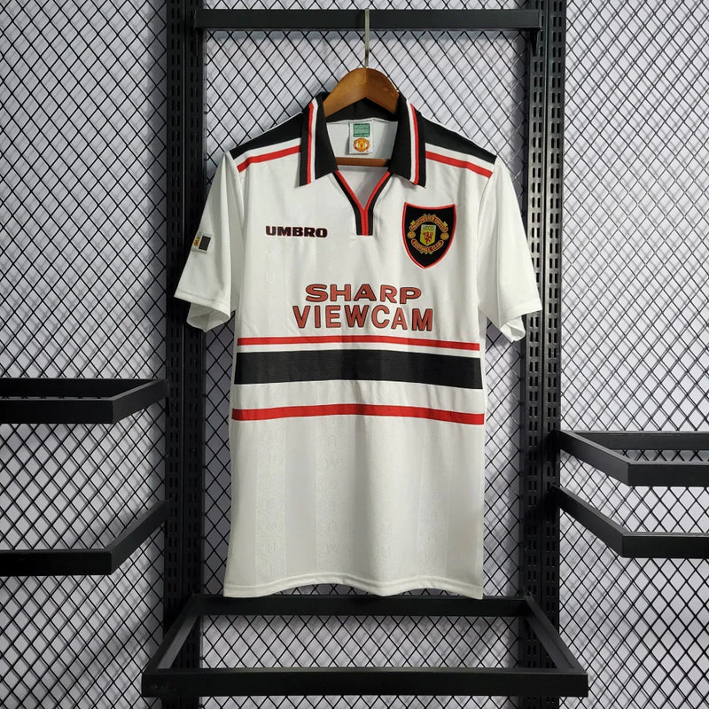 Camisa Manchester United Away 1998/99 - Retrô Umbro Masculino - Branco