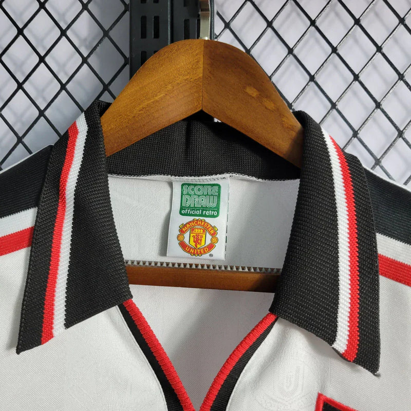 Camisa Manchester United Away 1998/99 - Retrô Umbro Masculino - Branco