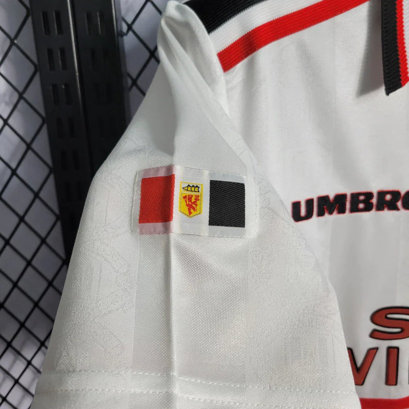 Camisa Manchester United Away 1998/99 - Retrô Umbro Masculino - Branco