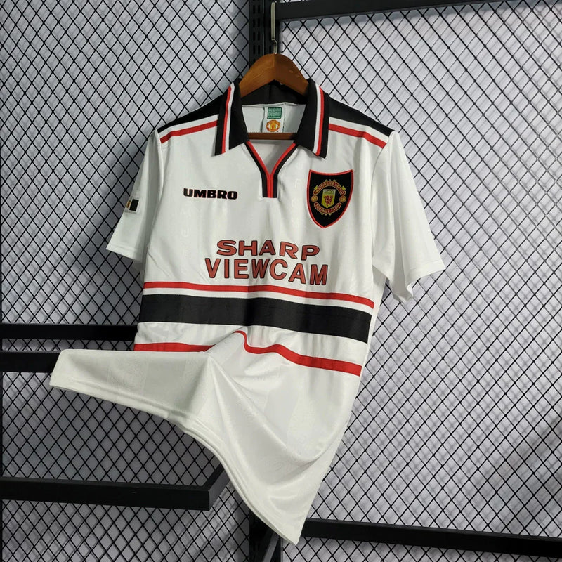 Camisa Manchester United Away 1998/99 - Retrô Umbro Masculino - Branco