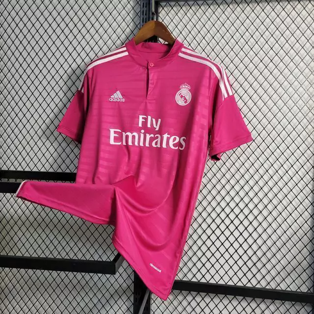 Camisa Real Madrid Away 2014/15 - Retrô Adidas Masculina - Rosa