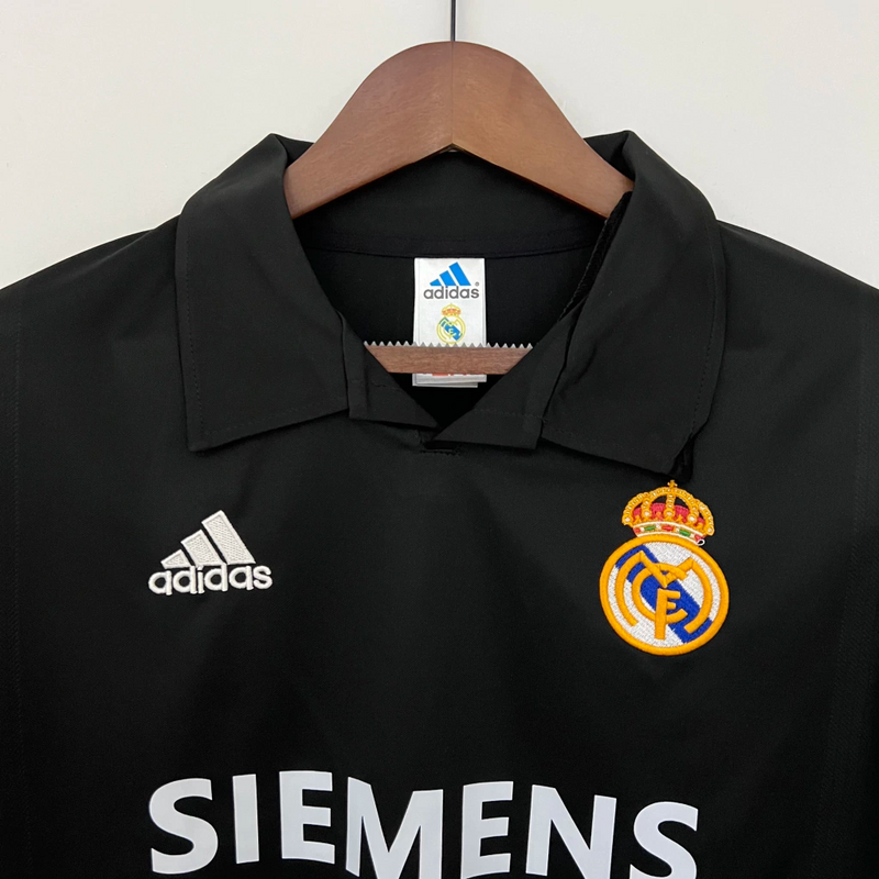 Camisa Real Madrid Away 2002/03 - Retrô Adidas Masculina - Preta