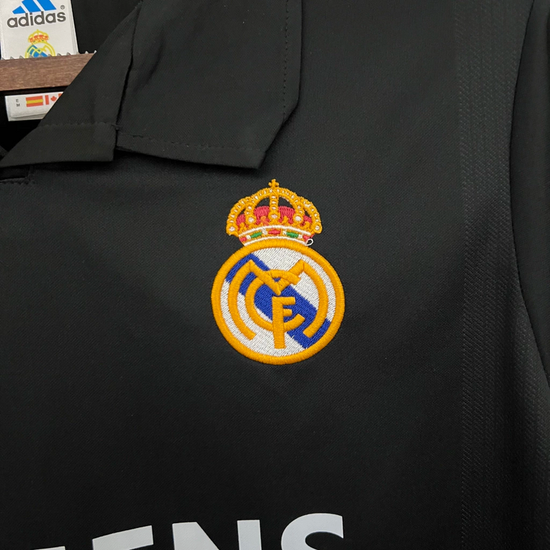 Camisa Real Madrid Away 2002/03 - Retrô Adidas Masculina - Preta