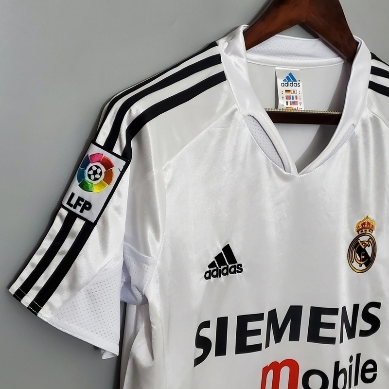 Camisa Real Madrid Home 2004/05 - Retrô Adidas Masculina - Branca