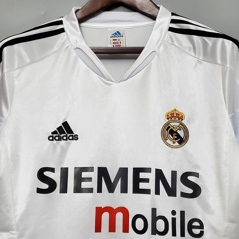 Camisa Real Madrid Home 2004/05 - Retrô Adidas Masculina - Branca